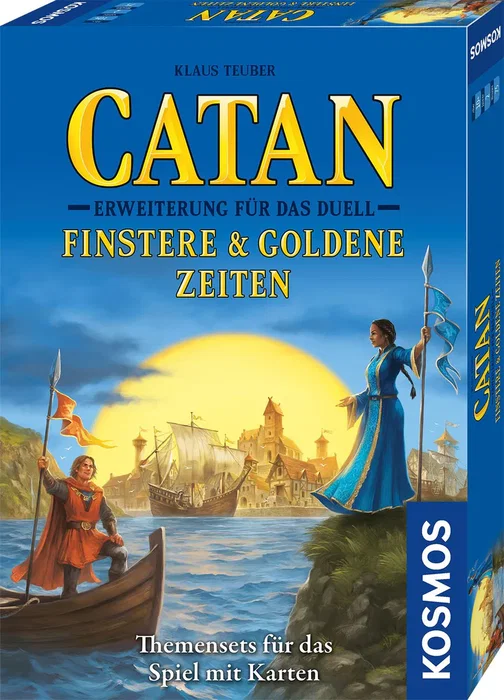 Kosmos 680602 Catan: Para el Duelo - Dark & Golden Times - Expansión Juego de Cartas, 215 Cartas, Edad 10+, 2 Jugadores