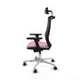 PIQUERAS Y CRESPO Silla de oficina Mardos con mecanismo Sincro/Traslack, brazos 3D, Rosa y Negro