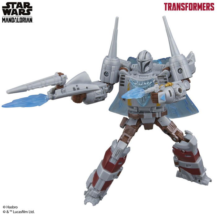Hasbro Transformers Collaborative Figura Convertible Star Wars The Mandalorian Caza Estelar N-1 con Efectos y Accesorios