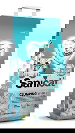 Sanicat Clumping White-Cotton Fresh 10lt, Arena Higiénica para Gatos, Neutraliza Olo