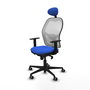 PIQUERAS Y CRESPO Silla de oficina Jorquera Azul y Blanco
