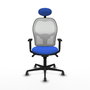 PIQUERAS Y CRESPO Silla de oficina Jorquera Azul y Blanco