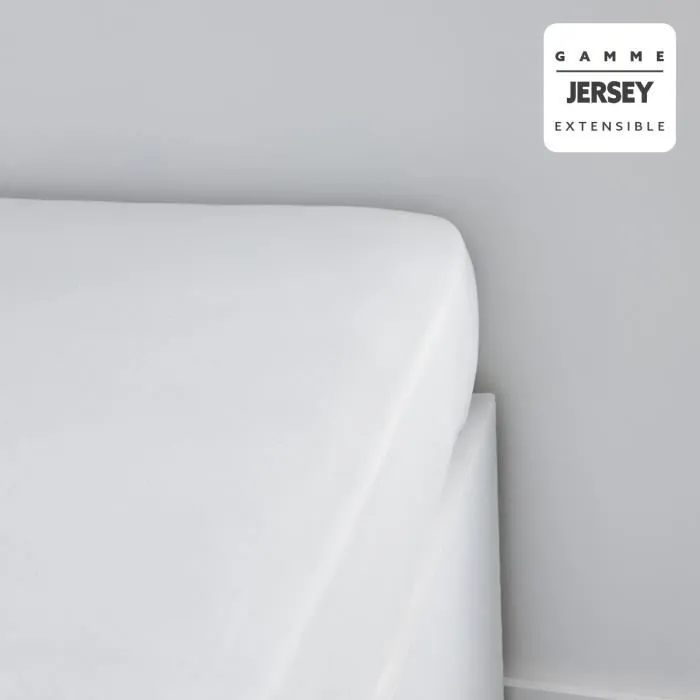 Today TOD3574641208110 - Sábana bajera esencial - 90 x 190 + 25 cm - 1 persona - 100% Algodón Jersey - Tiza