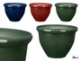 Ibergarden Maceta Redonda 30 cm Plástico PP Surtido Colores Azul Rojo Verde (Set de 12)