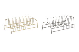 DKD Home Decor Organizador Metal 35x18x10 Surtido Gris y Beige
