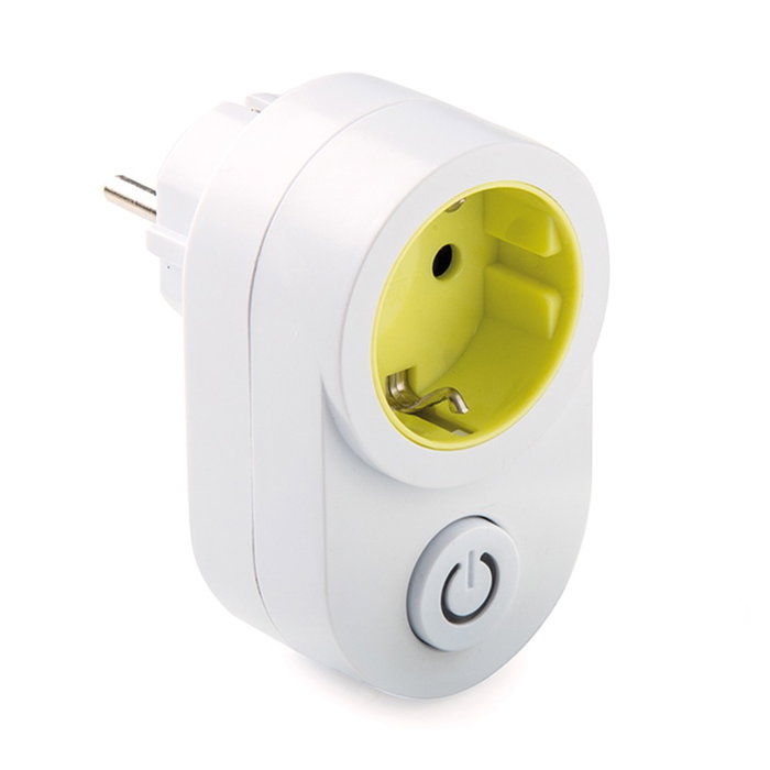 Easylife Adaptador Schuko 1 Toma 2P+T con Interruptor 16A 250V Blanco - Blister
