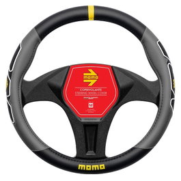 Momo Funda de Volante Fun Black-Grey M 38-39cm