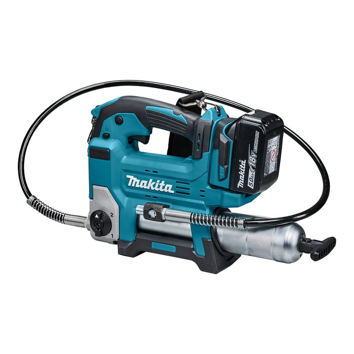 Makita DGP180RT Pistola de engrase inalámbrica de 18V con batería de 5,0Ah y cilindro Makita DGP180RT Pistola de engrase inalámbrica de 18V con batería de 5,0Ah y cilindro