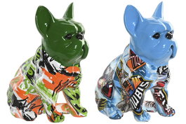 DKD Home Decor Figura de Resina Bulldog Surtida
