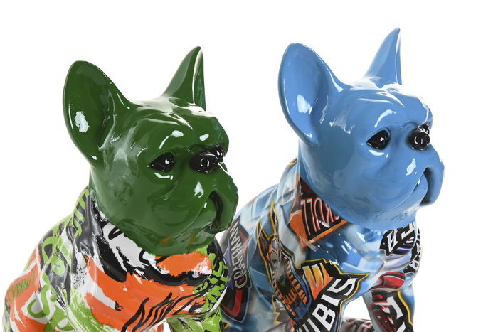 DKD Home Decor Figura de Resina Bulldog Surtida
