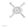 Neomounts Soporte de techo para proyector 35 kg, articulado, blanco, ajustable 74.5-114.5 cm