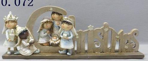 DKD Home Decor Nacimiento de Resina y MDF Surtido de 2 Unidades