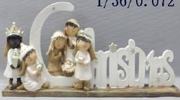 DKD Home Decor Nacimiento de Resina y MDF Surtido de 2 Unidades