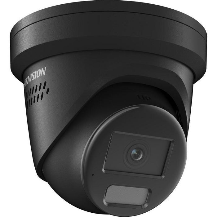 Hikvision Cámara IP Turret 4M Smart Hybrid Light ColorVu 2.8mm WDR IP67 Negra Audio Alarma Luz 30m
