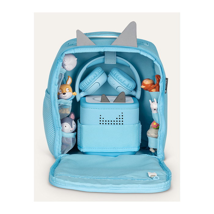 Tonies Mochila Rucksack Informal Azul (Hellblau/Grau) para Niños y Niñas 3-6 Años, Ligera y con Elementos Reflectantes - rPET 100% Reciclado