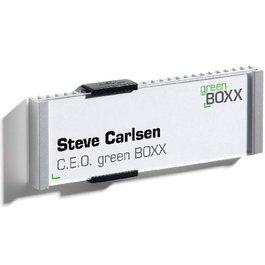 Durable Placa Para Puertas Info Sign 149x52,5 mm Metal Plateado Para Oficinas Acrílico/Aluminio