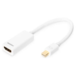 Digitus Adaptador Mini DisplayPort a HDMI 0,15 m Blanco