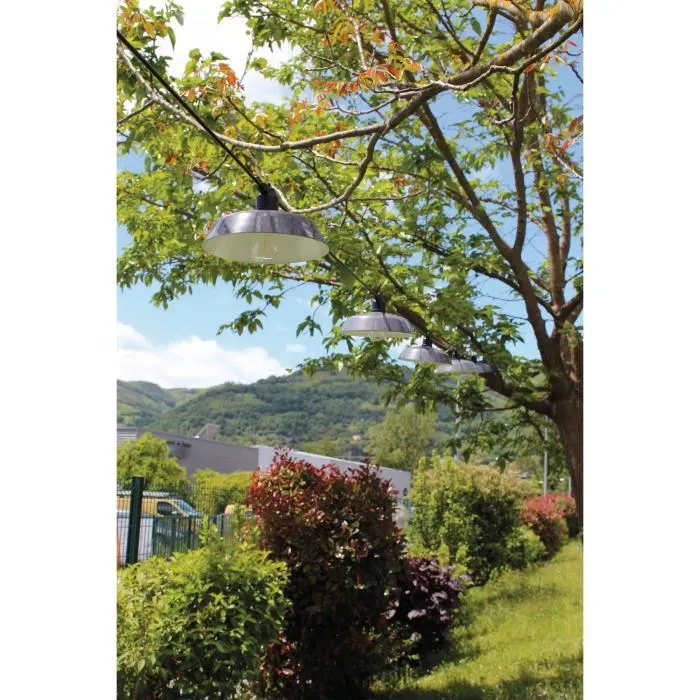 Rio AUC3760194394466 Guirnalda Solar Vintage 7,50 m Gris