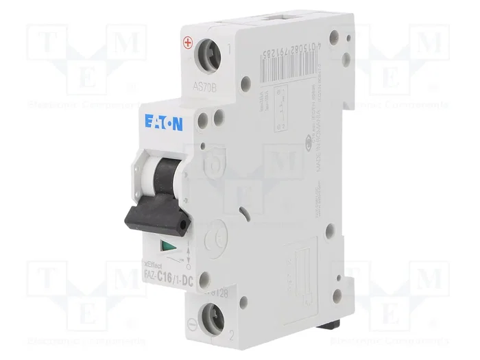 EATON ELECTRIC FAZ-C16/1-DC Interruptor magnetotérmico 16A 1P 250VDC EATON ELECTRIC FAZ-C16/1-DC Interruptor magnetotérmico 16A 1P 250VDC