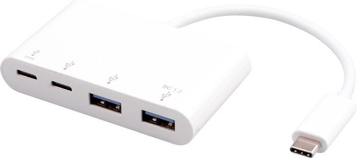 eSTUFF Hub USB-C con 2 Puertos USB-C 3.1 Gen 2, 2 Puertos USB-A 3.0 para Ordenador Portátil, Sobremesa o Tablet eSTUFF Hub USB-C con 2 Puertos USB-C 3.1 Gen 2, 2 Puertos USB-A 3.0 para Ordenador Portátil, Sobremesa o Tablet