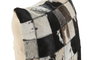 DKD Home Decor Cojín de Piel y Poliéster 40x10x40 cm Marrón Oscuro y Crema