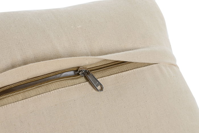 DKD Home Decor Cojín de Piel y Poliéster 40x10x40 cm Marrón Oscuro y Crema DKD Home Decor Cojín de Piel y Poliéster 40x10x40 cm Marrón Oscuro y Crema