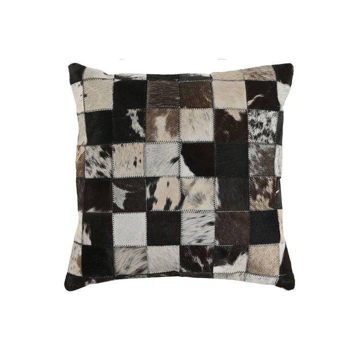DKD Home Decor Cojín de Piel y Poliéster 40x10x40 cm Marrón Oscuro y Crema DKD Home Decor Cojín de Piel y Poliéster 40x10x40 cm Marrón Oscuro y Crema