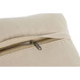 DKD Home Decor Cojín de Piel y Poliéster 40x10x40 cm Marrón Oscuro y Crema