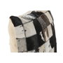 DKD Home Decor Cojín de Piel y Poliéster 40x10x40 cm Marrón Oscuro y Crema