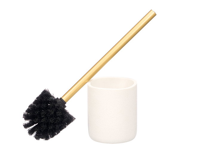 Berilo Escobillero Poliresina Blanco 10 x 35 x 10 cm (Set de 6)