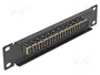 DeLOCK Panel de conexión de fibra óptica 10 pulgadas 12 puertos SC Simplex beige y negro 1U