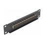 DeLOCK Patchpanel de fibra óptica 12 puertos SC Simplex 10 pulg beige y negro