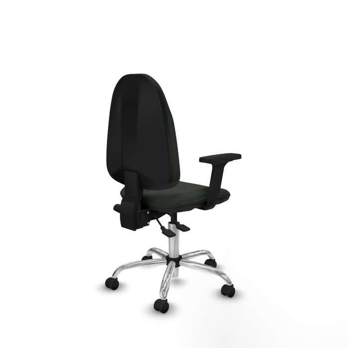 PIQUERAS Y CRESPO Silla de oficina Algarra con mecanismo Asincro y brazos 2D, Negro