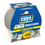 Ceys Cinta Americana Plata Extra Resistente 50 mm x 10 m Impermeable Flexible Multiusos