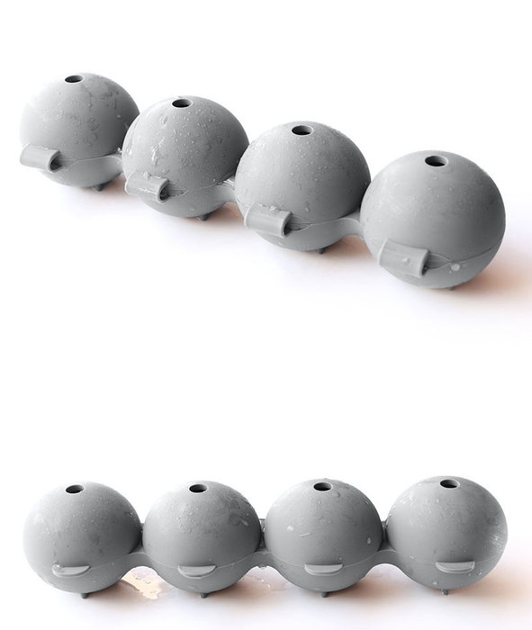 Quttin Cubitera Flexible Silicona Roja 4 Cubitos 22.2 cm x 7 cm x 5.2 cm (12 Unidades)