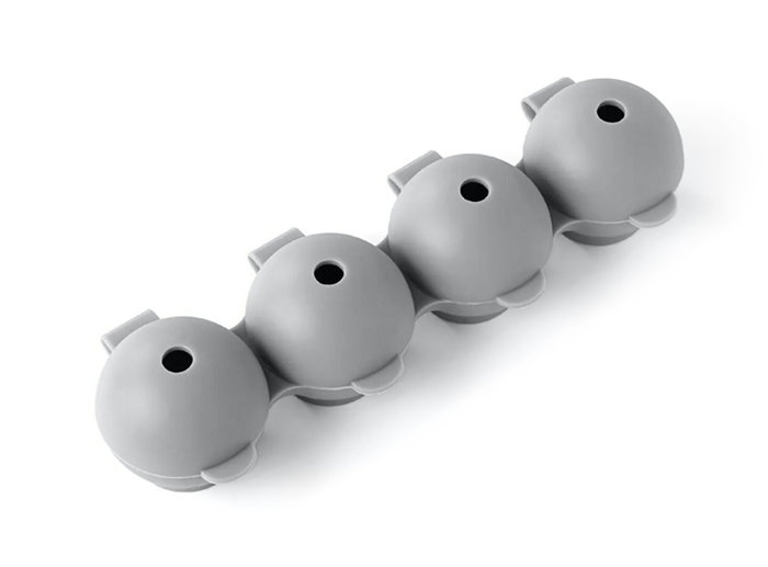 Quttin Cubitera Flexible Silicona Roja 4 Cubitos 22.2 cm x 7 cm x 5.2 cm (12 Unidades)