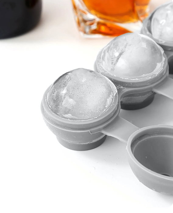 Quttin Cubitera Flexible Silicona Roja 4 Cubitos 22.2 cm x 7 cm x 5.2 cm (12 Unidades)