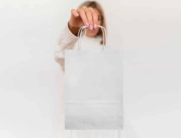 Q-connect Bolsa Papel Celulosa Blanco S con Asa Retorcida 240x320x100 mm