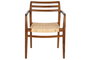 DKD Home Decor Silla de Teca y Ratán Marrón