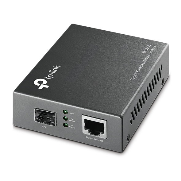 TP-Link MC220L Convertidor Multimedia Gigabit Negro
