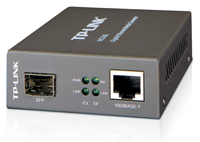 TP-Link MC220L Convertidor Multimedia Gigabit Negro