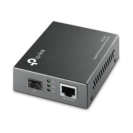 TP-Link MC220L Convertidor de Fibra Gigabit Ethernet, 1x RJ45 1000M, 1x SFP, Multimodo/Monomodo, 10 km, Negro