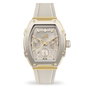 Ice Reloj 022869 con caja dorada y correa blanca