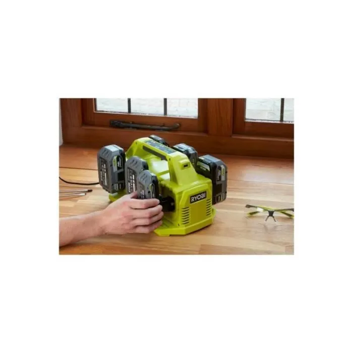 Ryobi RYO4892210207203 Cargador Secuencial de Litio 18V 6 Puertos