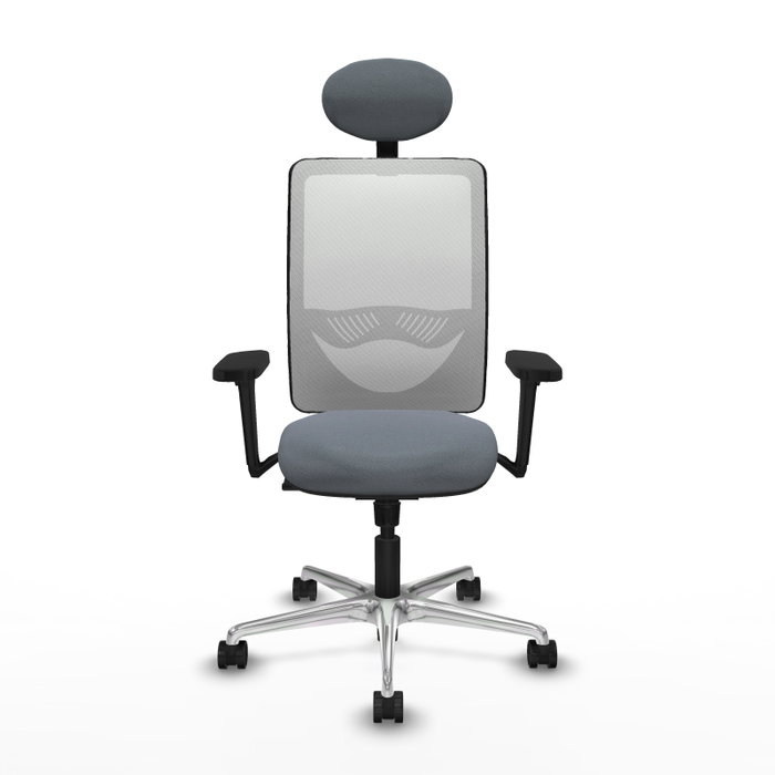 PIQUERAS Y CRESPO Silla de oficina Zulema Gris y Blanco con Mecanismo Sincro PIQUERAS Y CRESPO Silla de oficina Zulema Gris y Blanco con Mecanismo Sincro