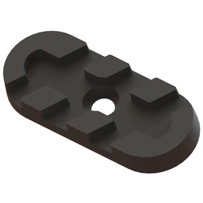 HERRAJES ALK Deslizante Zoleta 33X14 mm Blanco, Negro y Marrón Set de 100 Unidades