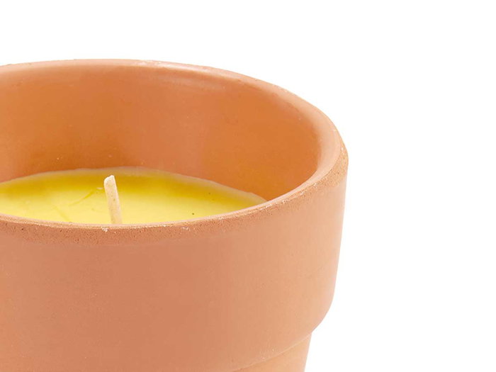 Ibergarden Vela en Vaso de Barro con Aroma a Citronela 8x8x8 cm (Set de 48)