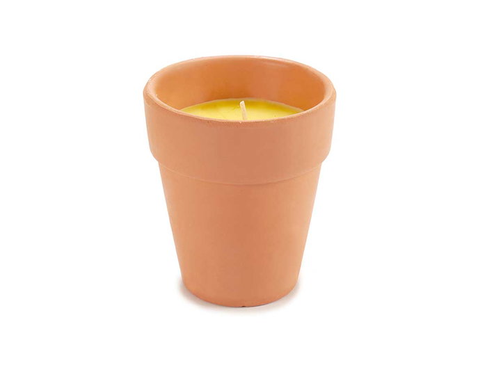 Ibergarden Vela en Vaso de Barro con Aroma a Citronela 8x8x8 cm (Set de 48)