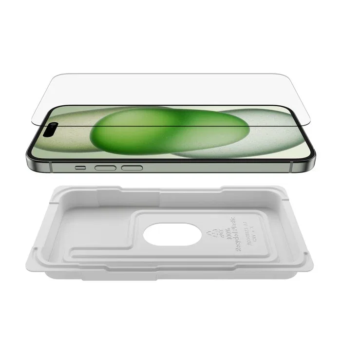 Belkin Protector de Pantalla ScreenForce, Vidrio Templado 9H Antirreflejante, Resistente a Impactos y Rayones, para iPhone 15 Plus y 14 Pro Max, modelo OVA136ZZ