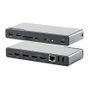ALOGIC DV4 Dock Station 14-en-1 USB-C Hub con Quad Display 4K @60Hz, 100W PD, Gigabit Ethernet, Lectora SD, 4x USB, Audio - Gris